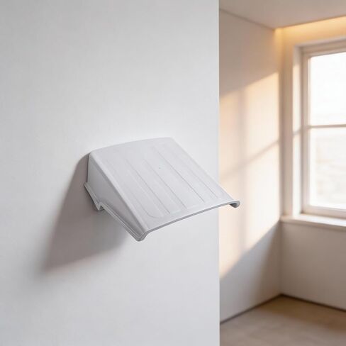 White Outdoor Security Camera Cover, Weatherproof ABS Plastic Rain Shade & Sun Visor, Protective Roof for Garden Yard Surveillance, Easy Mount No Drilling, 10.6x10.4x3.7 Inch(1260 in white) in Saudi Arabia