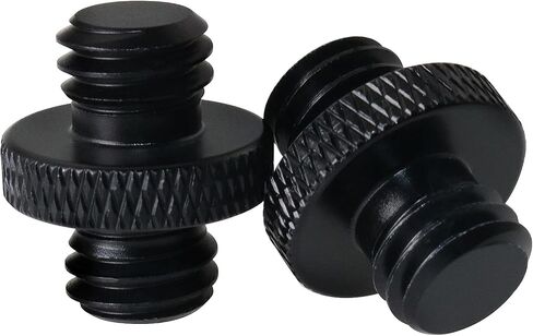 2Pcs 3/8 inch Male to 3/8 inch Male Threaded Tripod Screw Adapter Double Sides Standard Mounting Thread Converter for Camera Mount in Saudi Arabia