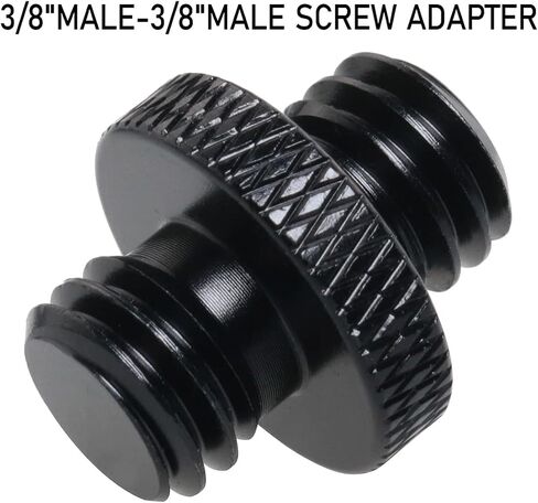 2Pcs 3/8 inch Male to 3/8 inch Male Threaded Tripod Screw Adapter Double Sides Standard Mounting Thread Converter for Camera Mount in Saudi Arabia