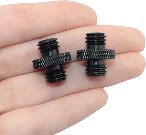 2Pcs 3/8 inch Male to 3/8 inch Male Threaded Tripod Screw Adapter Double Sides Standard Mounting Thread Converter for Camera Mount in Saudi Arabia