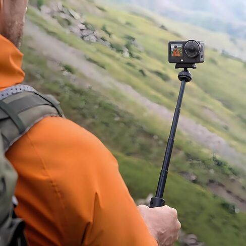 Original Osmo Action Dual-Direction Mini Extension Rod Compatible with DJI Osmo Action 6, Osmo Nano - 4-Section Extendable Selfie Stick with Built-in Tripod in Saudi Arabia
