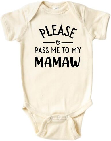 تي شيرت لطيف للأطفال من Please Pass Me To My Mamaw، تي شيرت للأطفال والصغار - ملابس مضحكة للفتيات والأولاد لحفلة استقبال المولود الجديد in Kuwait