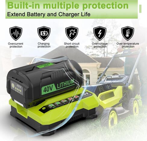 40V 7.5Ah Battery and a Charger Combo Replacement for RYOBI 40V Battery and Charger OP401 OP4075A in Kuwait