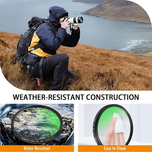 72mm CPL Filter Slim Circular Polarizer, 5.2mm Ultra-Thin Frame in Kuwait