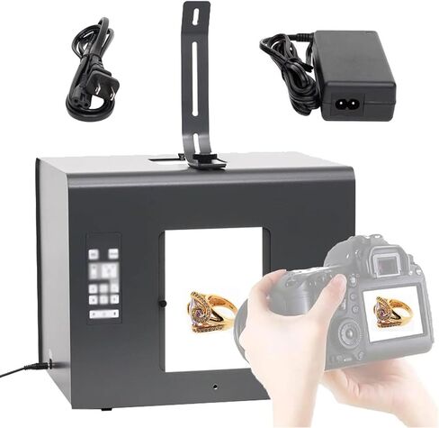 Photo Studio Light Box,Dimmable Softbox for Photography,with 6 Light Modes and Camera Bracket,for Jewelry, Cosmetics, Crafts (27x21x21cm) in Saudi Arabia
