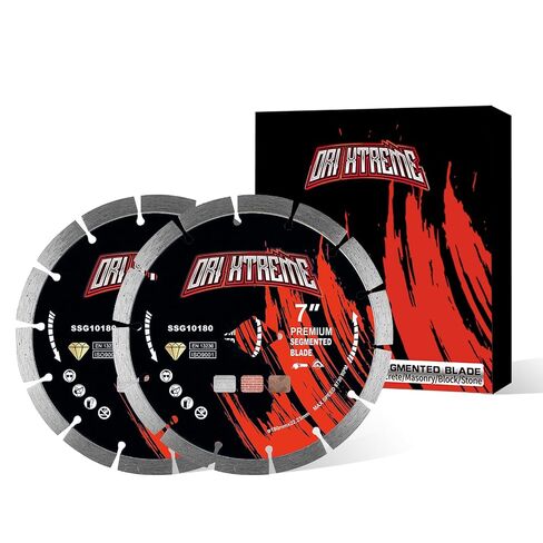 10 Inch Diamond Saw Blade, General Purpose Segmented Blade | Dry/Wet Cutting Concrete, Masonry, Brick, Block, 7/8"-5/8" Arbor in Saudi Arabia