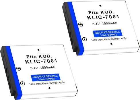 2Pack KLIC-7001 Replacement Battery Compatible for Kodak EasyShare M763 M863 M320 M341 M340 M1063 V705 V550 M893 is M853 Zoom V610 M1073 is M753 Zoom V570 M1063 M1073IS 1500mAh in Kuwait