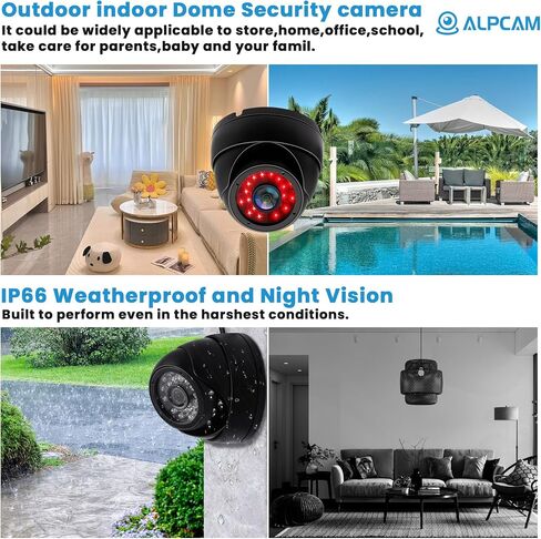 720P Security USB Camera Outdoor Dome Webcam Day & Night Vision | Waterproof Camera with IR LEDs for Car Park/Baby/Monitor/Home Surveillance in Saudi Arabia