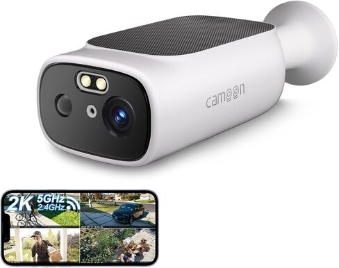 5G Security Camera Outdoor Wireless WiFi, Camera for Home Security | AI Motion Detection, Color Night Vision, SD Card/Cloud Storage, Waterproof, Work with Alexa/Google Home in Kuwait