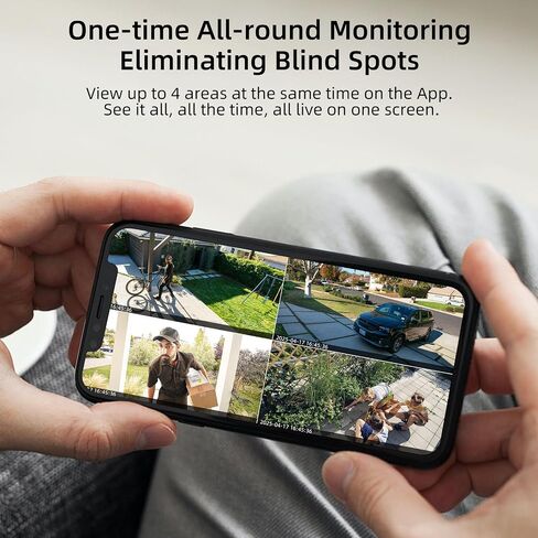 5G Security Camera Outdoor Wireless WiFi, Camera for Home Security | AI Motion Detection, Color Night Vision, SD Card/Cloud Storage, Waterproof, Work with Alexa/Google Home in Kuwait