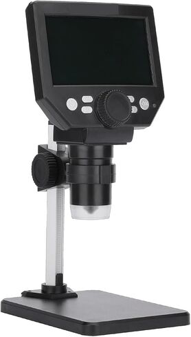 Microscope Camera, G1000 8MP 1-1000X Digital Microscope for Soldering Electronic 1000X Continuous Amplification Magnifier Microscopes 4.3"(Al and Plastic Stent) in Saudi Arabia