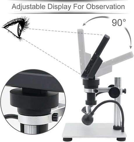 USB Microscope, Microscope: 1200X LED Digital Microscope with 7-inch High-Definition Video Display in Saudi Arabia