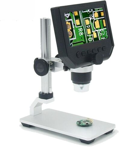 Microscope Camera, 1-600x USB Digital Electronic Microscope Portable 4.3" LCD 3.6MP HD Magnifier Camera for PCB Motherboard Repair(D) in Saudi Arabia