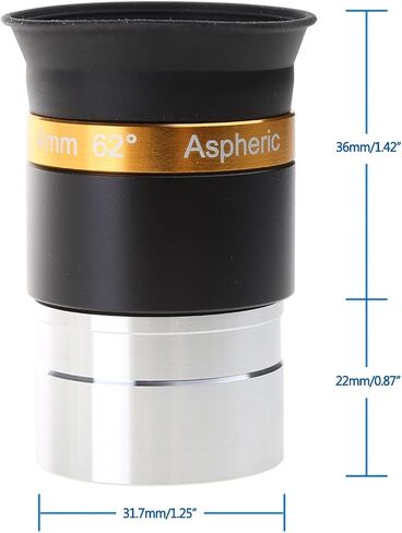 4mm Eyepiece Multi-Coated Spherical High-Definition Eyepiece Wide Angle 62 Degree Lens for 1.25 Inch Lens for Microscope in Saudi Arabia
