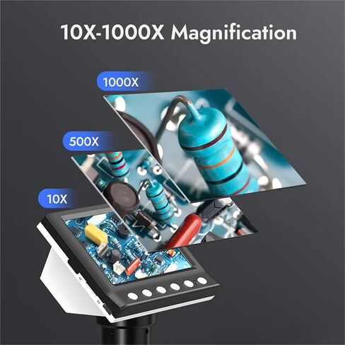 USB Microscope, Microscope 4.3 Inch LCD Digital Scope 1000x for Electronic Equipment Repair in Saudi Arabia