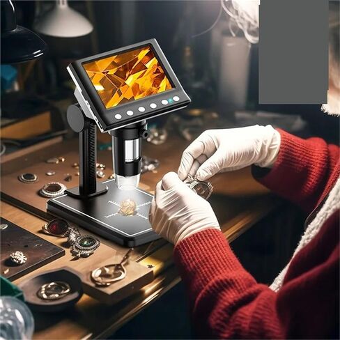 USB Microscope, Microscope 4.3 Inch LCD Digital Scope 1000x for Electronic Equipment Repair in Saudi Arabia