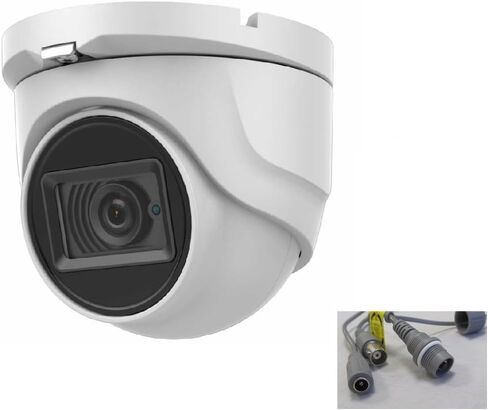 4K 8MP Turbo HD Analog 4-in-1 Outdoor Dome Turret Camera IP67 Rated for Outdoor Use, 2.8mm Fixed Lens, 30m IR Distance, OSD menu, White, AC318-MD-2.8 in Saudi Arabia