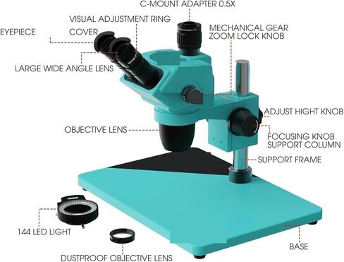 Microscope, High-Magnification Microscope for Smartphone Motherboard Repair,for Homeschool Lab in Kuwait