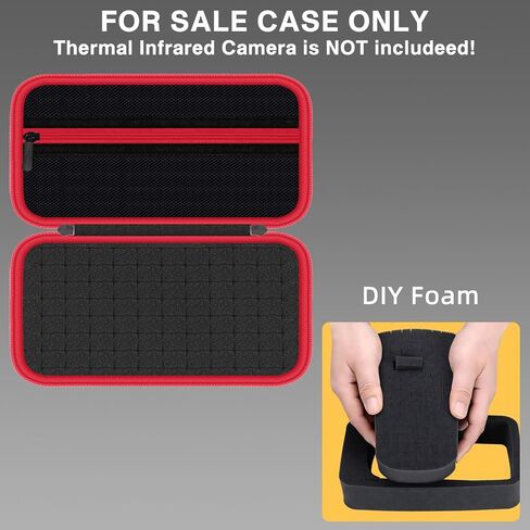 Hard Thermal Camera Case for TOPDON TC004 Mini/HSFTOOLS HF96/F2W/H128/RT280 | Shockproof Protective Carrying Bag, DIY Custom Foam, Dust Resistant, Mesh Pocket, Carry Handle, Field & Workshop Use in Kuwait