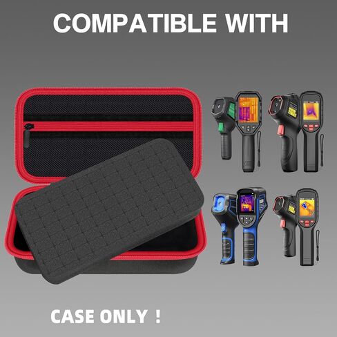 Hard Thermal Camera Case for TOPDON TC004 Mini/HSFTOOLS HF96/F2W/H128/RT280 | Shockproof Protective Carrying Bag, DIY Custom Foam, Dust Resistant, Mesh Pocket, Carry Handle, Field & Workshop Use in Kuwait