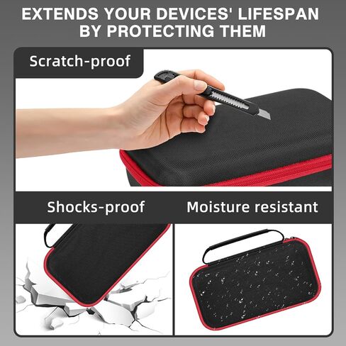 Hard Thermal Camera Case for TOPDON TC004 Mini/HSFTOOLS HF96/F2W/H128/RT280 | Shockproof Protective Carrying Bag, DIY Custom Foam, Dust Resistant, Mesh Pocket, Carry Handle, Field & Workshop Use in Kuwait