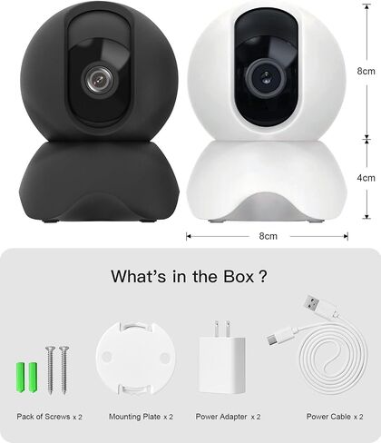 Security Indoor Camera, 1080P HD Dog & Baby Monitor, 5/2.4GHz with Motion Detection，SD & Cloud Storage，Night Vision Pet & Baby Camera Two Way Audio, Privacy Mode in Kuwait