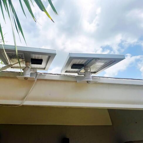 Gutter Mount for Outdoor Security Camera, Solar Panel Adjustable 1/4" Screw Compatible with Arlo, Blink, Wyze, Eufy etc,. Weatherproof Corrosion-Resistant Design No-Drill Universal (Black 1-Pack) in Kuwait