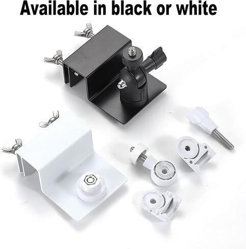 Gutter Mount for Outdoor Security Camera, Solar Panel Adjustable 1/4" Screw Compatible with Arlo, Blink, Wyze, Eufy etc,. Weatherproof Corrosion-Resistant Design No-Drill Universal (Black 1-Pack) in Kuwait