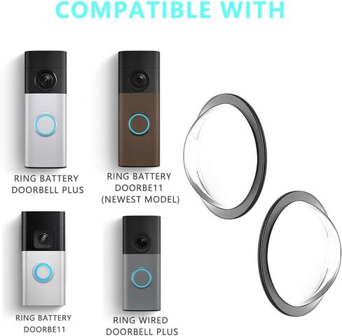 Lens Guard for Ring Battery Doorbell/Plus/Pro, Lens Protector Removable PC Protective Lens Cover for Battery Doorbell/Plus/Pro Accessories (2 pcs) in Kuwait