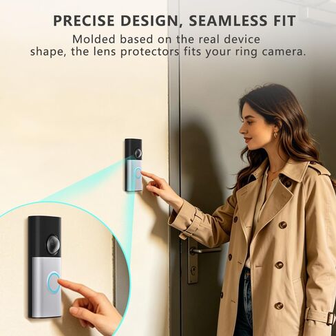 Lens Guard for Ring Battery Doorbell/Plus/Pro, Lens Protector Removable PC Protective Lens Cover for Battery Doorbell/Plus/Pro Accessories (2 pcs) in Kuwait