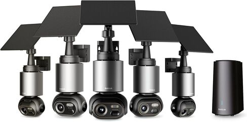 BOTSLAB 4K Security Cameras Wireless Outdoor, No Subscription, 5 Cam-Kit, Solar Camera for Home Security with Full Color Night Vision, 32GB Local Storage Base Station, AI Recognition, 360° PTZ in Saudi Arabia