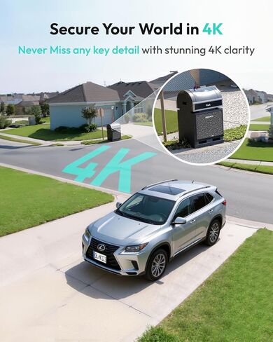 BOTSLAB 4K Security Cameras Wireless Outdoor, No Subscription, 5 Cam-Kit, Solar Camera for Home Security with Full Color Night Vision, 32GB Local Storage Base Station, AI Recognition, 360° PTZ in Saudi Arabia