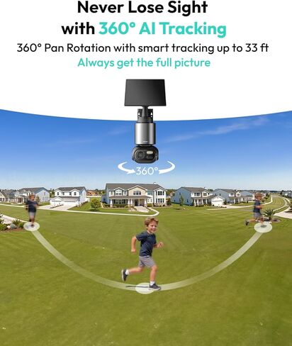 BOTSLAB 4K Security Cameras Wireless Outdoor, No Subscription, 5 Cam-Kit, Solar Camera for Home Security with Full Color Night Vision, 32GB Local Storage Base Station, AI Recognition, 360° PTZ in Saudi Arabia