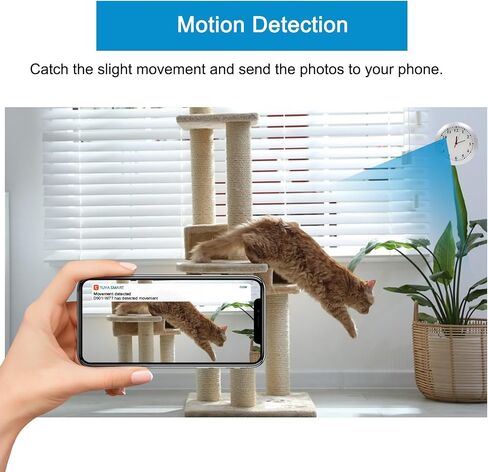 WiFi Security Camera, Hidden Spy Camera Wall Clock, Nanny Cam | 1080P, Motion Detection, Remote Viewing, Indoor Baby Elderly Home Security in Kuwait
