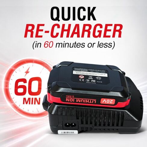2Pack 20V 3.5Ah Battery and Charger Set Replacement for Craftsman CMCB202 CMCB204 CMCB0206 CMCB201 CMCB100 CMCB124 with Craftsman 20V Battery Charger, 20V Lithium Battery and Charger Kit in Saudi Arabia