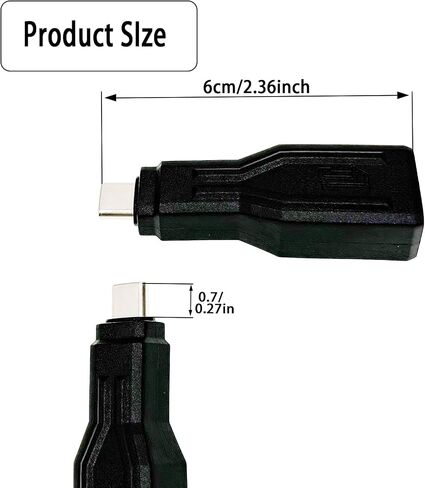 2Pcs XT60 to USB C Adapter，XT60 Male to USB Type-C Male Charging Connector for Notebook, Projectors, LED, Robot Vacuum,and Other Typec Devices in Kuwait