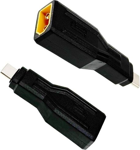 2Pcs XT60 to USB C Adapter，XT60 Male to USB Type-C Male Charging Connector for Notebook, Projectors, LED, Robot Vacuum,and Other Typec Devices in Kuwait