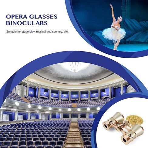 Aroncent Opera Glasses Binoculars 3X25 Mini Compact Binoculars with Chain for Adults Kids Women Vintage Theater Musical Concert in Saudi Arabia