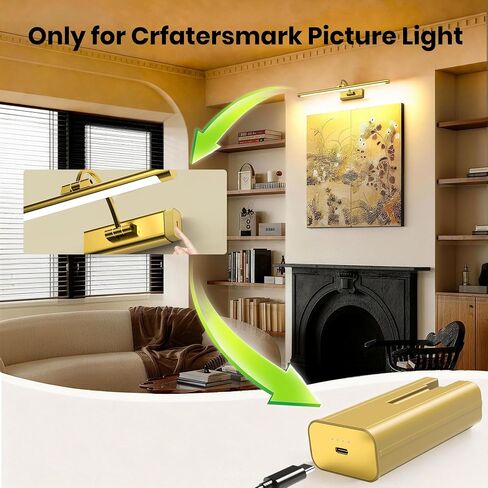 Detachable 6000mAh Rechargeable Battery, Only for Picture Light/Brass 1Pack in Kuwait