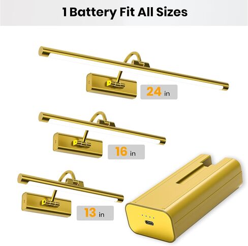 Detachable 6000mAh Rechargeable Battery, Only for Picture Light/Brass 1Pack in Kuwait