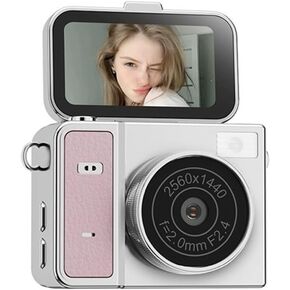 2K Ultra Light Mini Retro Action Camcorder | With 1.47 Inch Flip Screen, Only 30g Portable Pocket Video Recorder(Gray) in Kuwait