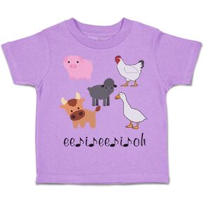 Toddler T-Shirt Barnyard Animals Ee Ii Oh Music Farm Cotton Farm Animals Clothes in Kuwait