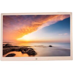 17.1 Inch Widescreen Hdmi Hd Display Aluminum Alloy Digital Photo Frame Video Full Format 1080P Advertising Player Decorative, Silver in Saudi Arabia