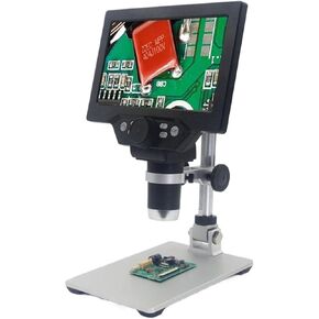 USB Microscope, Microscope 1200X Digital Portable 7 Inch LCD Video 12MP Soldering Electronic PCB Inspection Continuous Zoom for Children Students Adults Beginner Learning and Experiment in Saudi Arabia