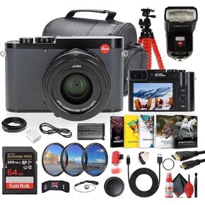 Leica Q3 43 Compact Portable Powerful Digital Camera (19084) + Leica SF 60 Flash + 128GB Memory Card + Photography Software + Camera Bag + Lens Filter Kit + Flexible Tripod + Cleaning Kit + More in Kuwait