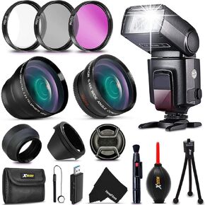 Premium 58mm Accessory Kit for Canon EOS Rebel T6i T6S T5i T5 T4i T3i T3 T2i SL1 EOS 70D 60D 5D 750D 700D 650D 600D 550D 1200D 1100D 100D EOS M3 M2 T1i XTi XT SL1 XSi 7D Mark II DSLR Cameras in Kuwait
