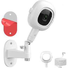 wochel No Drill Baby Monitor Mount for Nanit Pro/Plus, Adjustable Nanit Wall Mount with USB C Charger Mount and 10FT Power Cable, Wall Bracket Stand for Baby Monitor (Camera not Included) in Saudi Arabia