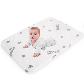 وسادة سرير بيلوبان مقاس 29 × 41، تناسب 4moms Breeze Plus المحمولة و4moms Breeze GO للسفر المحمول، رغوة أطفال ناعمة مقاومة للماء ومسامية مع غطاء بسحّاب قابل للإزالة in Kuwait