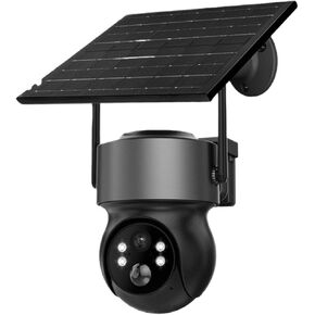 Dual Lens Solar WiFi Outdoor Security Camera | 8MP Low Power Camera Dual-Light Night Vision Two-Way Audio(4K Black Camera) in Kuwait
