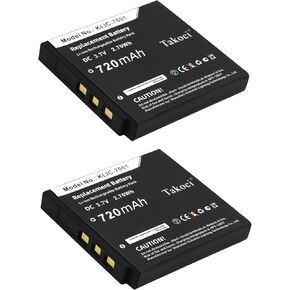 KLIC-7001 2-Pack Replacement Battery Compatible with Kodak EasyShare M763 M863 M320 M341 M340 M1063 V705 V550 M893 is M853 Zoom V610 M1073 is M753 Zoom V570 M1063 M1073IS,3.7V 720mAh in Kuwait